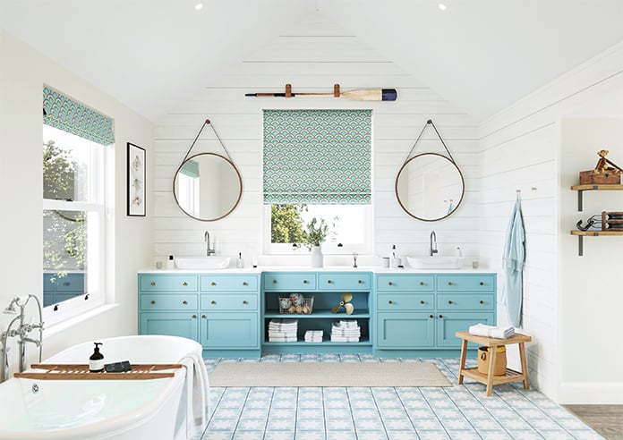 Deco Sea Shells, Neopolitan - Motorised Roman Blind - Image 8